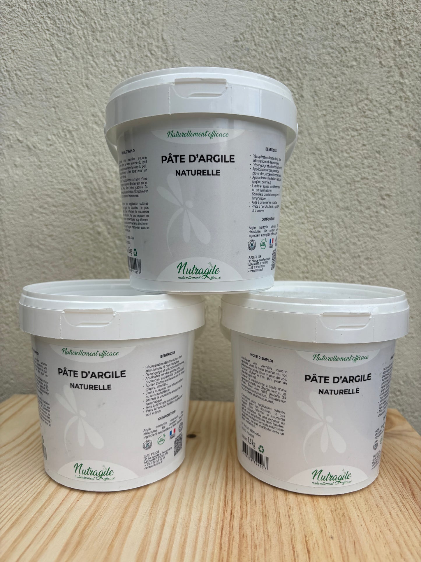 PÂTE D'ARGILE NATURELLE 1,5KG - NUTRAGILE